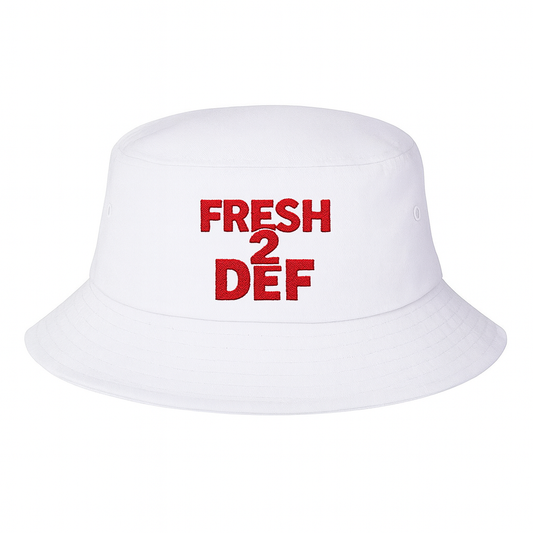 Fresh 2 Def Bucket Hat – White/Red